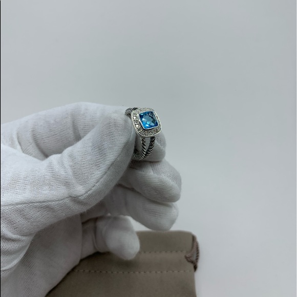 David Yurman Petite Albion Ring w/ Blue topaz - Picture 2 of 6